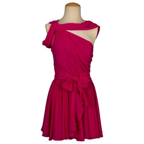 Pre-owned Paule Ka Silk Mini Dress In Pink