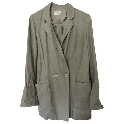 Pre-owned Jag Linen Blazer In Green
