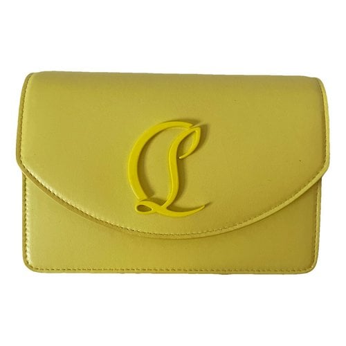 Pre-owned Christian Louboutin Loubi54 Leather Handbag In Yellow