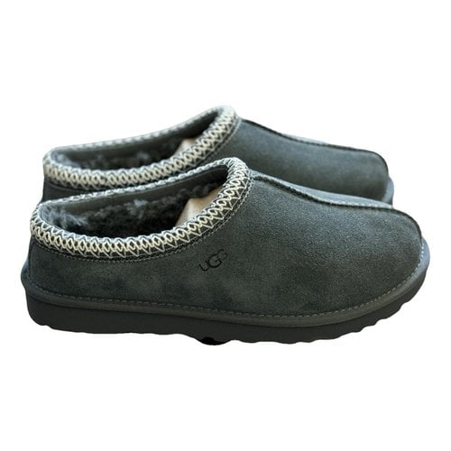 Pre-owned Ugg Leather Mules In Grey