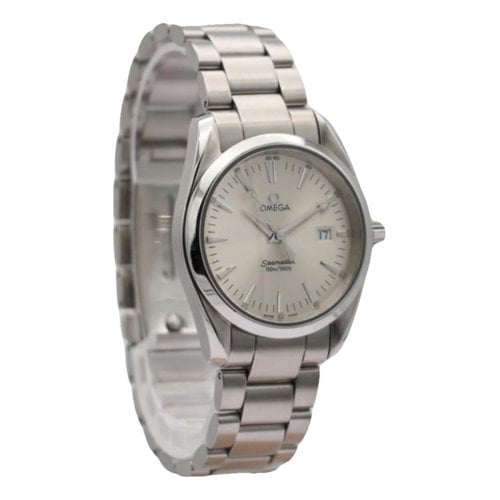 Pre-owned Omega Seamaster Aquaterra Watch In Silver