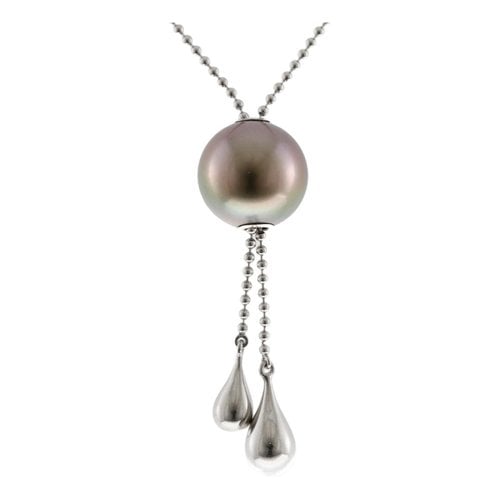 Pre-owned Mikimoto White Gold Necklace In Silver