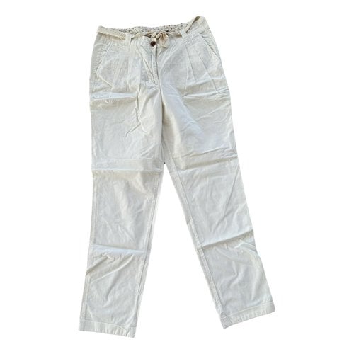Pre-owned Yerse Trousers In Beige