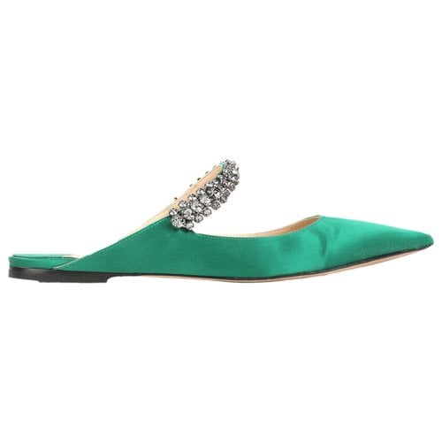 Pre-owned Jimmy Choo Cloth Sandals In Green
