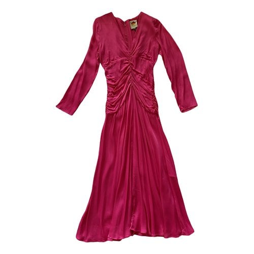 Pre-owned Farm Rio Mid-length Dress In Pink