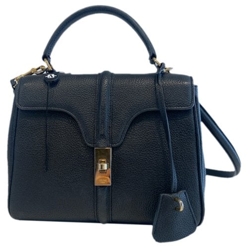 Pre-owned Celine Sac 16 Leather Crossbody Bag In Blue