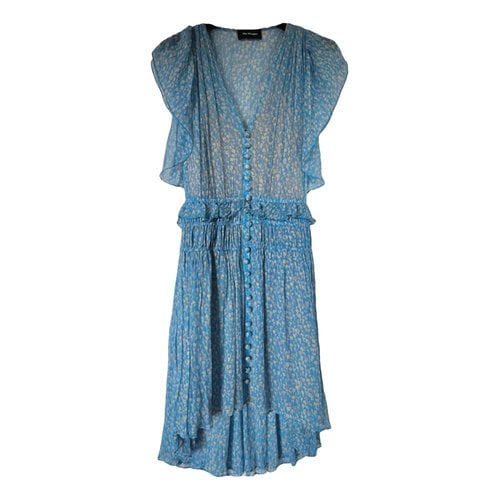 Pre-owned The Kooples Silk Dress In Blue