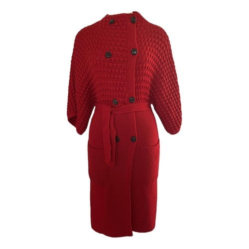 Pre-owned Piazza Sempione Wool Coat In Red