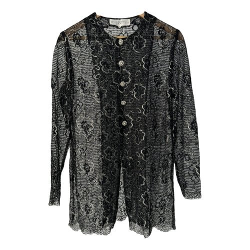 Pre-owned Givenchy Glitter Cardi Coat In Black