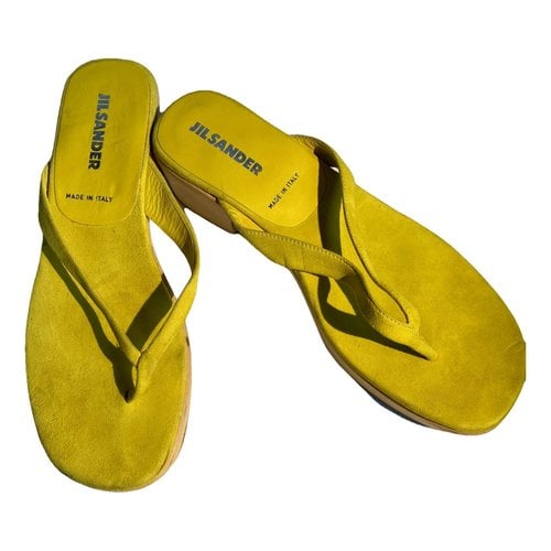 Pre-owned Jil Sander Mules & Clogs In Yellow