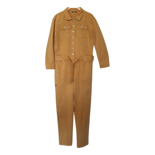 Pre-owned Balmain Jumpsuit In Yellow