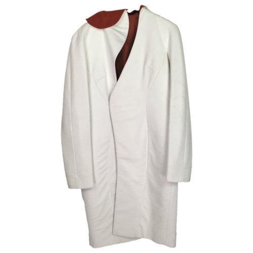 Pre-owned Jil Sander Coat In White