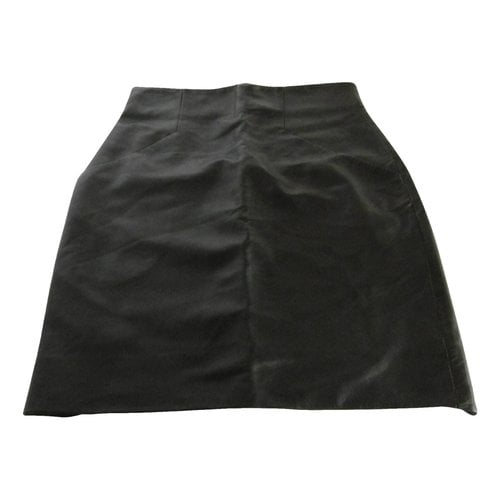 Pre-owned Acne Studios Leather Skirt In Black