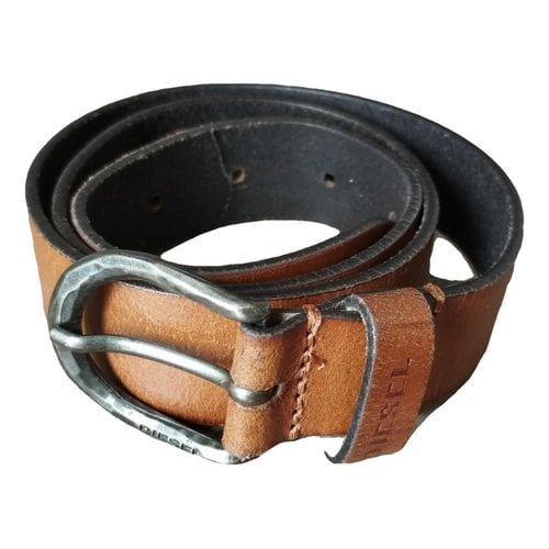 Pre-owned Diesel Leather Belt In Brown
