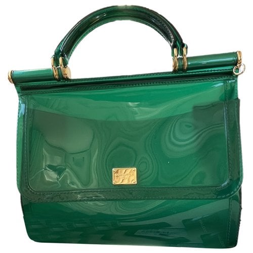 Pre-owned Dolce & Gabbana Sicily Handbag In Green