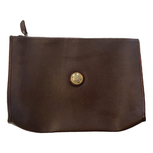 Pre-owned Nina Ricci Leather Clutch Bag In Brown