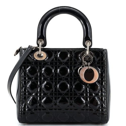 Pre-owned Dior Patent Leather Handbag In Black