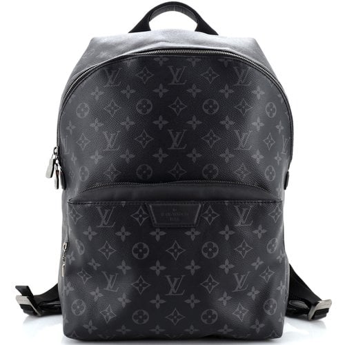 Pre-owned Louis Vuitton Cloth Backpack In Black