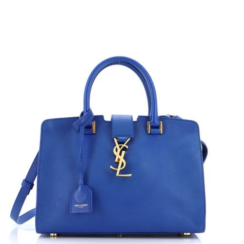 Pre-owned Saint Laurent Leather Satchel In Blue