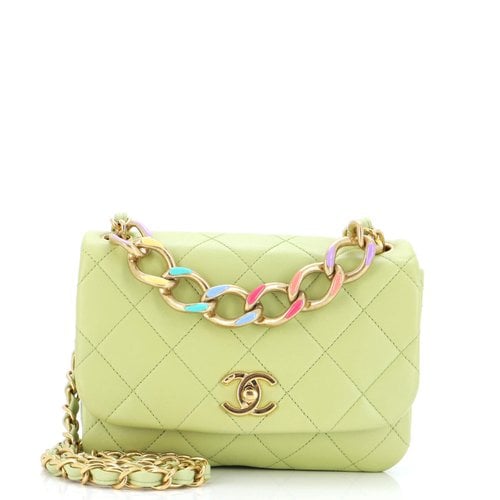 Pre-owned Chanel Leather Crossbody Bag In Green