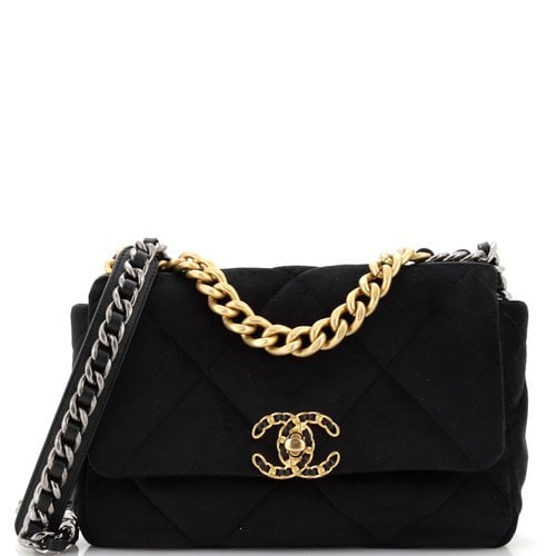 Pre-owned Chanel Velvet Handbag In Black