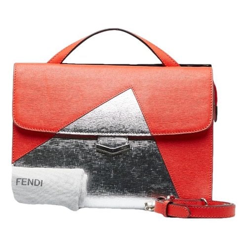 Pre-owned Fendi Leather Handbag In Orange