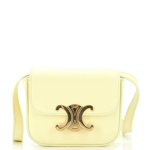Pre-owned Celine Leather Crossbody Bag In Yellow