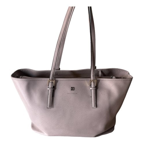 Pre-owned Coccinelle Leather Tote In Beige