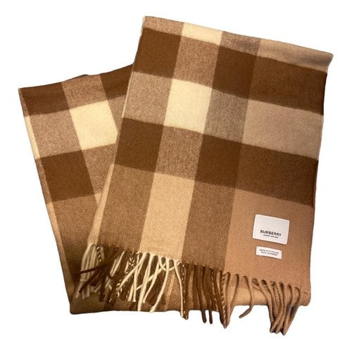 Pre-owned Burberry Cashmere Scarf In Brown