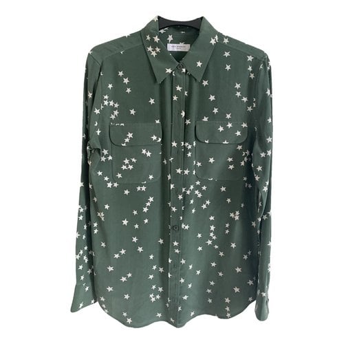 Pre-owned Equipment Silk Shirt In Green