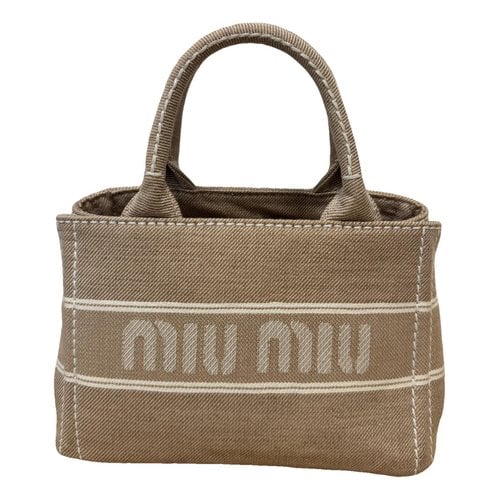 Pre-owned Miu Miu Cloth Bag In Beige