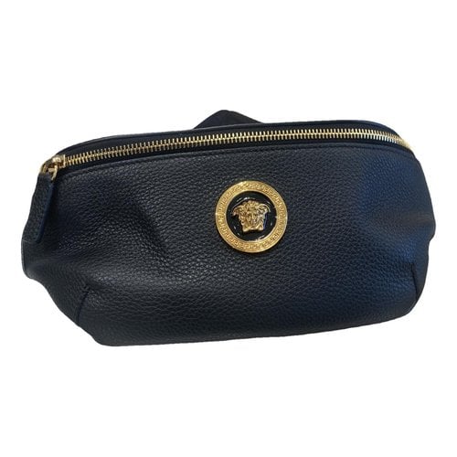 Pre-owned Versace Leather Small Bag In Black