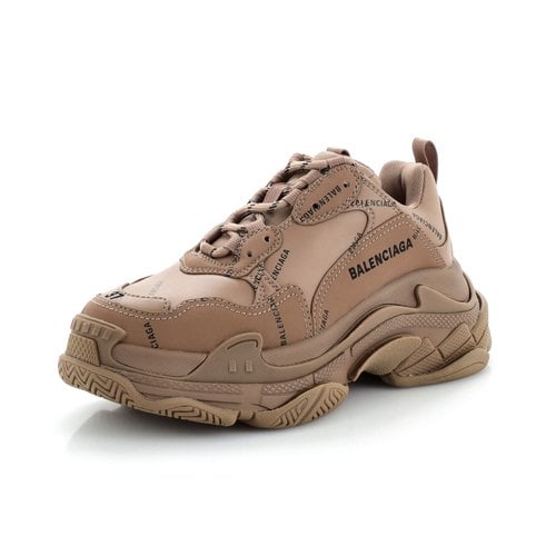Pre-owned Balenciaga Vegan Leather Trainers In Brown