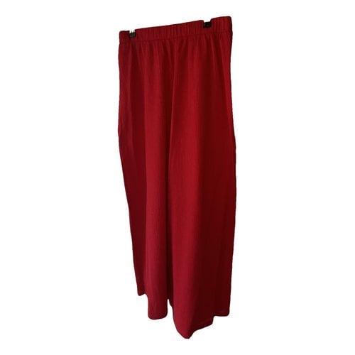 Pre-owned Max Mara Large Pants In Red