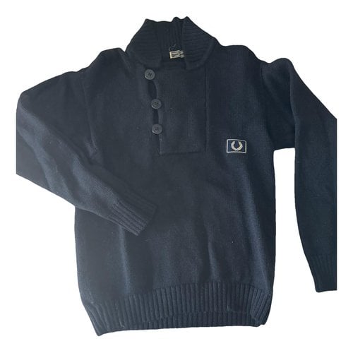 Pre-owned Fred Perry Wool Pull In Blue