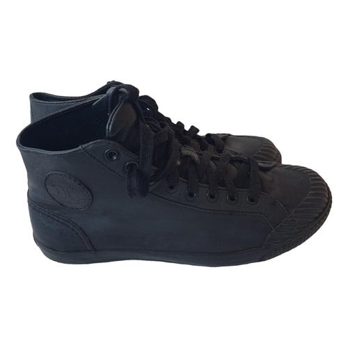 Pre-owned Just Cavalli Leather Lace Ups In Black