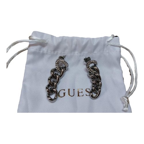 Pre-owned Guess Earrings In Silver