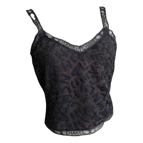 Pre-owned Chanel Lace Corset In Black