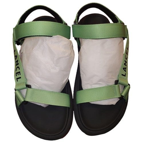 Pre-owned Lancel Sandals In Green