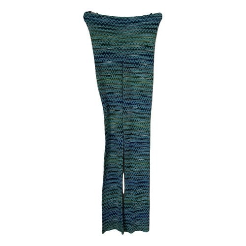 Pre-owned Missoni Trousers In Blue