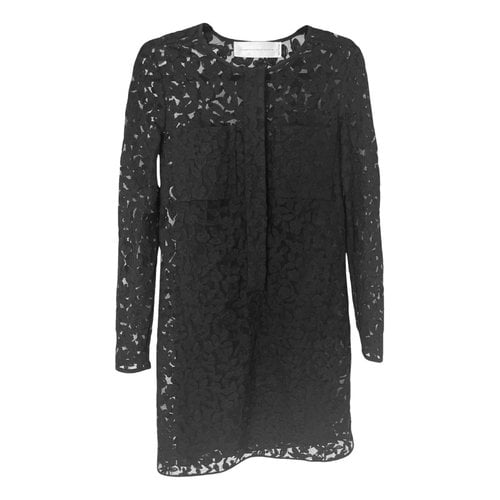 Pre-owned Victoria Victoria Beckham Lace Mid-length Dress In Black