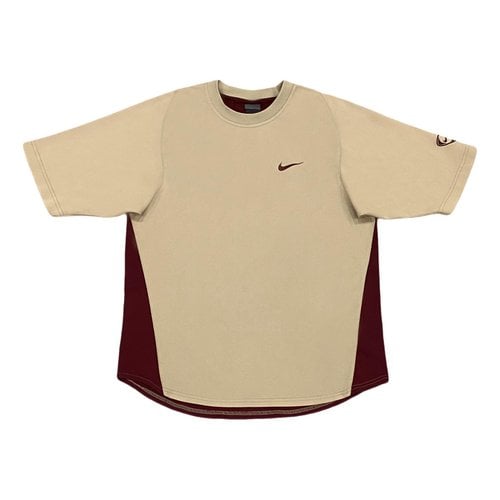 Pre-owned Nike T-shirt In Beige