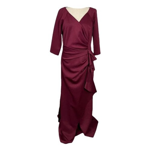 Pre-owned Xscape Maxi Dress In Burgundy