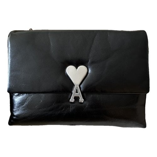 Pre-owned Ami Alexandre Mattiussi Leather Handbag In Black