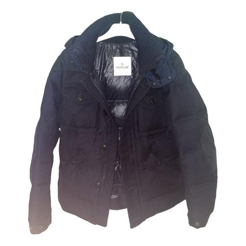 Pre-owned Moncler Classic Wool Jacket In Navy
