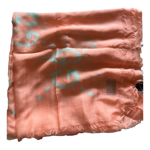 Pre-owned Gucci Silk Handkerchief In Pink
