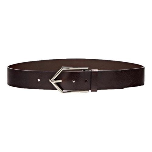 Pre-owned Massimo Dutti Leather Belt In Brown