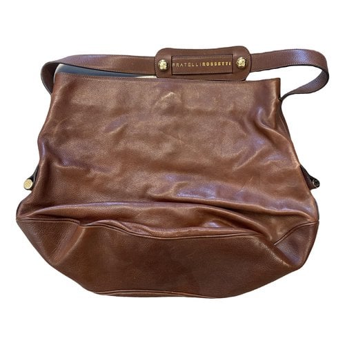 Pre-owned Fratelli Rossetti Leather Handbag In Brown