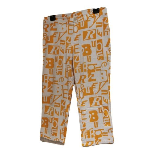 Pre-owned Burberry Carot Pants In Orange
