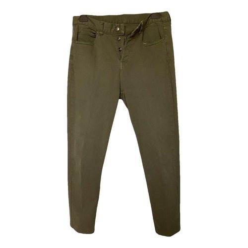 Pre-owned Eleventy Trousers In Khaki